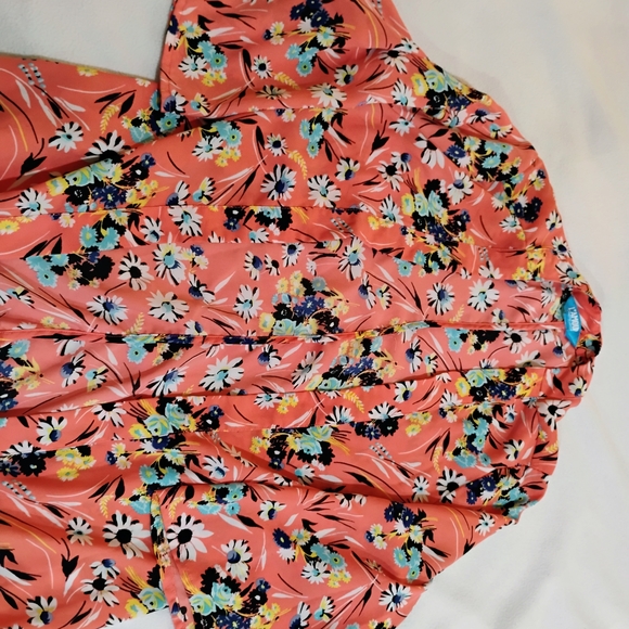 Nanette Lepore Floral Kimono Cardigan - Coral and Multicolor - Picture 3 of 10